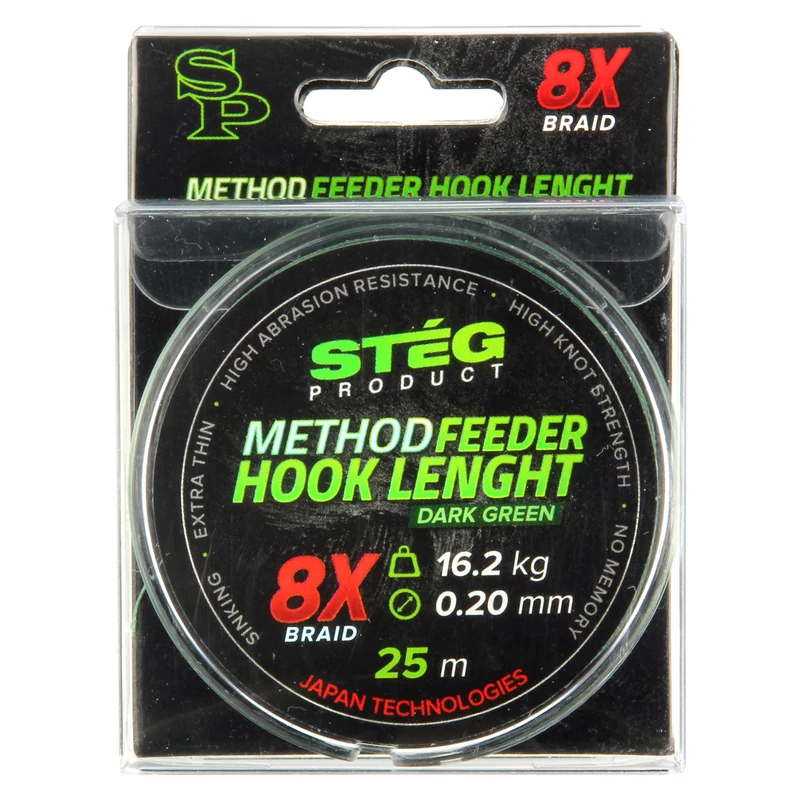 Stég Method Feeder előkezsinór 0.12mm 25m - Többféle
