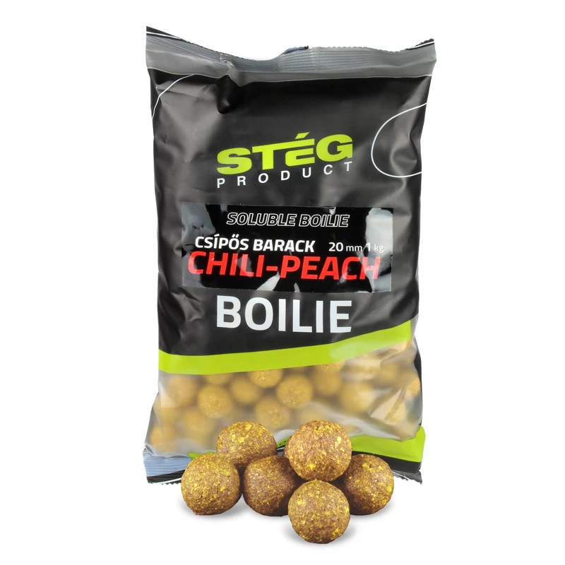 Stég Product Soluble Boilie 20mm Chili-Peach 1kg