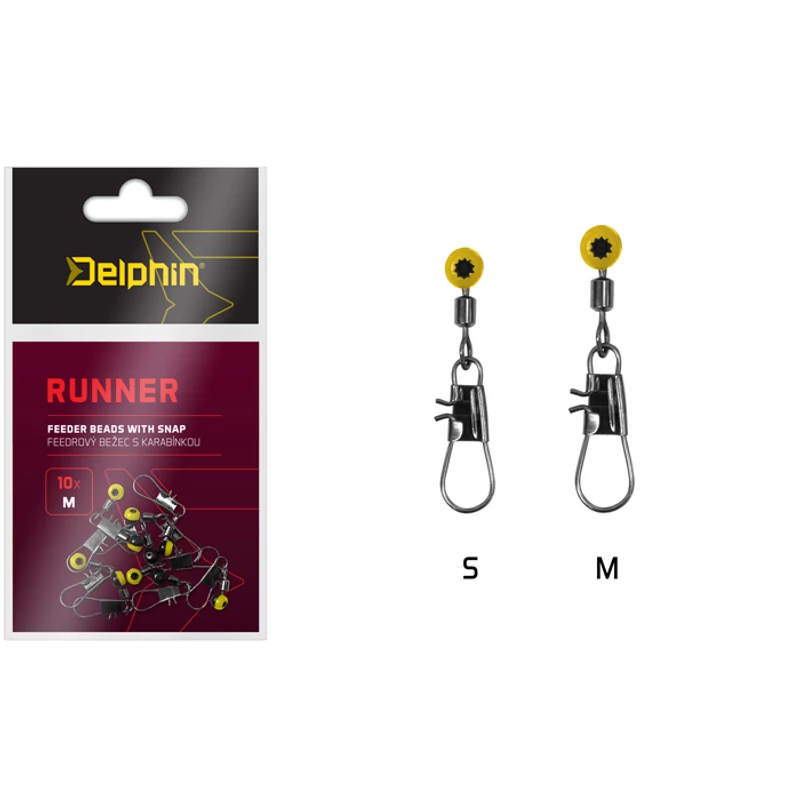 Feeder futó és forgó kapoccsal Delphin RUNNER / 10db