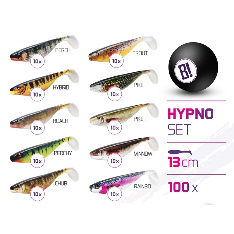 Műcsali szettek BOMB Hypno 13cm / 100db