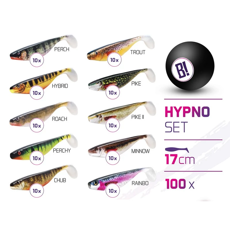 Műcsali szettek BOMB Hypno 17cm / 100db