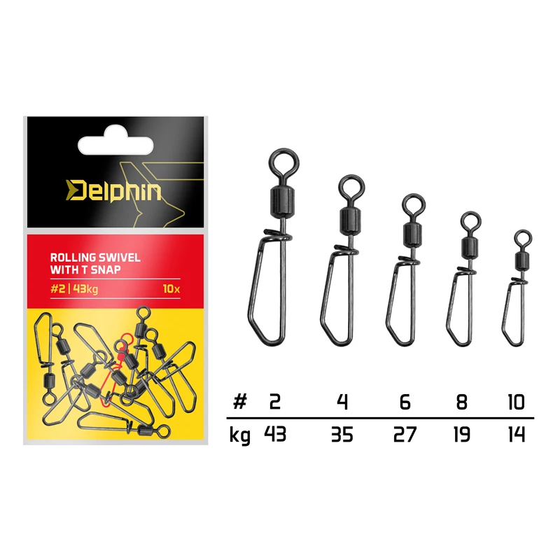 Rolling swivel with T snap / 10db