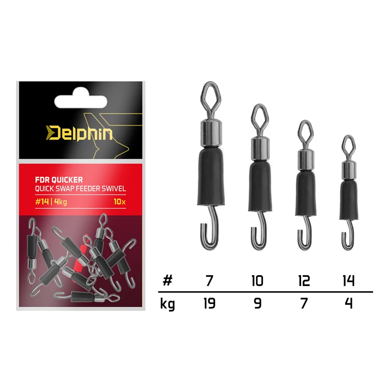 Delphin FDR Quicker Csavarodás mentes gyors forgókapocs / 10db