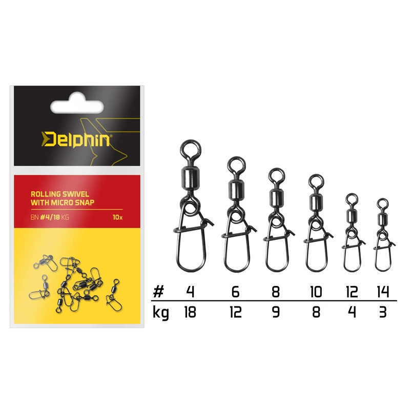 Rolling swivel with micro snap / 10db