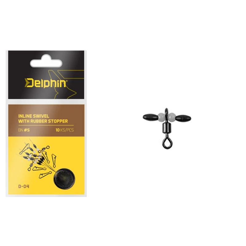 Inline swivel with rubber stopper