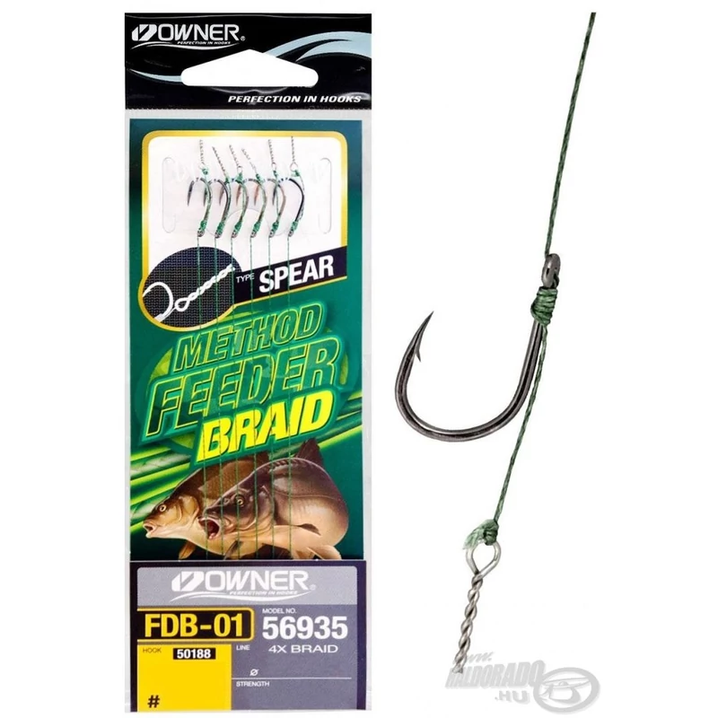 OWNER METHOD FEEDER előkötött fonott, bayonet tüskével mm