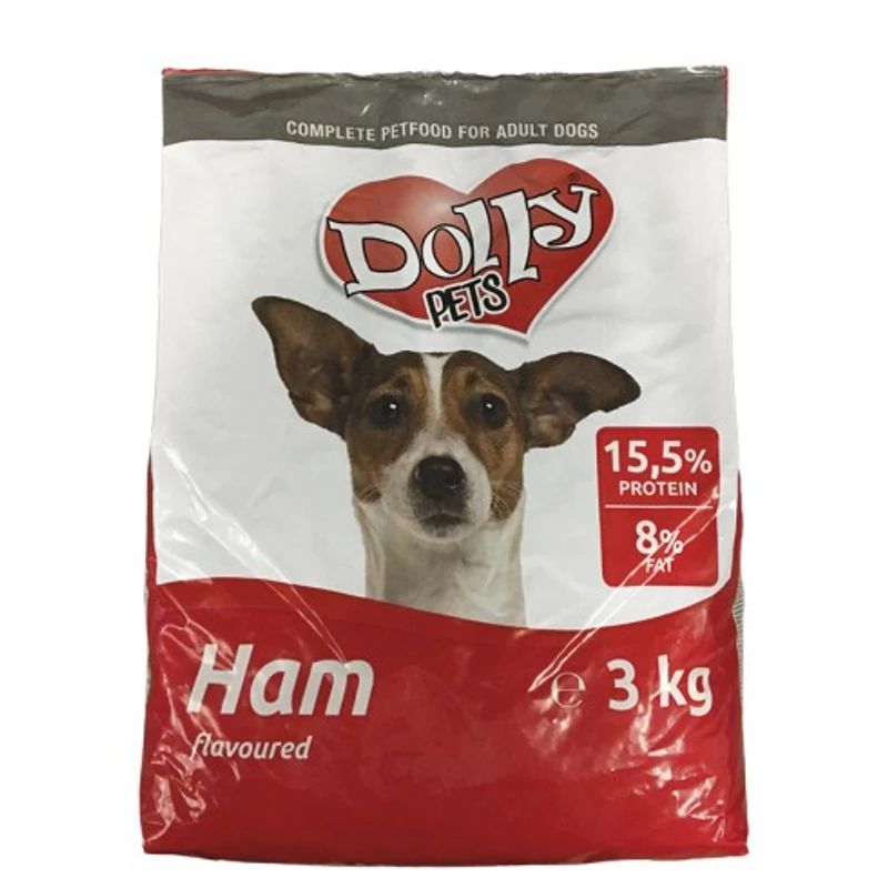 Unique: Dolly Dog Száraz Kutyaeledel Sonkás 3kg