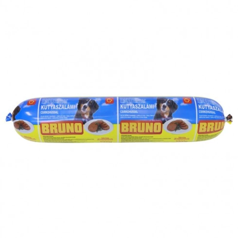Unique: Bruno Májas Ízesítésű Kutya szalámi Csirkehússal 1kg