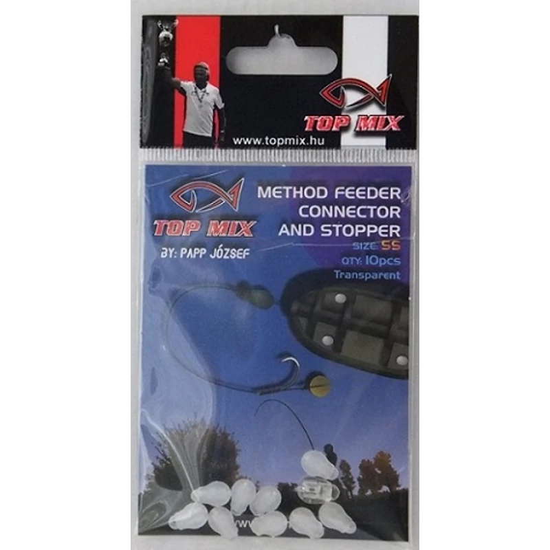 TOP MIX Method Feeder gyorskapocs, fluo clear