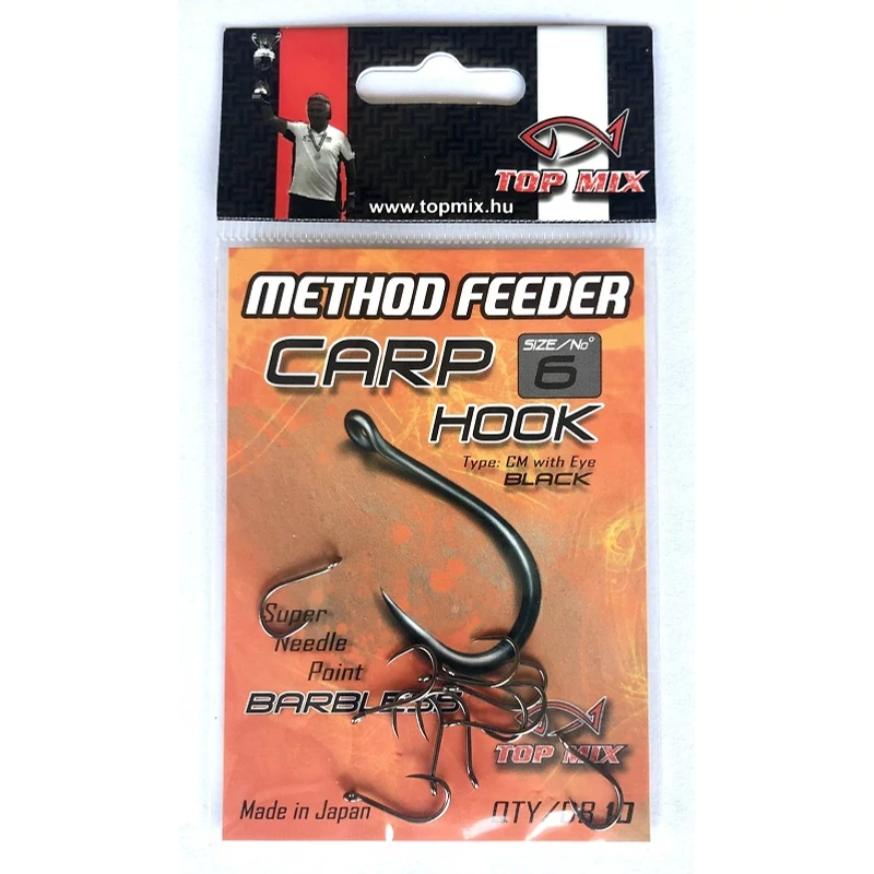 TOP MIX Method Feeder Carp Hook Barbless