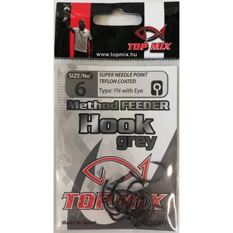 TOP MIX Method Feeder horog fekete
