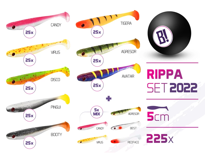 BOMB Rippa csali szett 2022 színek 5cm / 225db