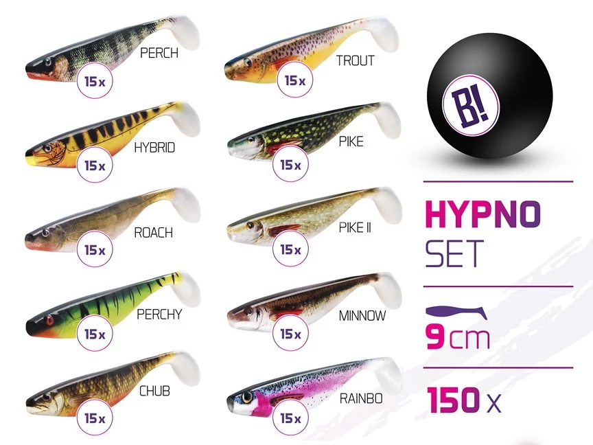 Műcsali szettek BOMB Hypno 9cm / 150db