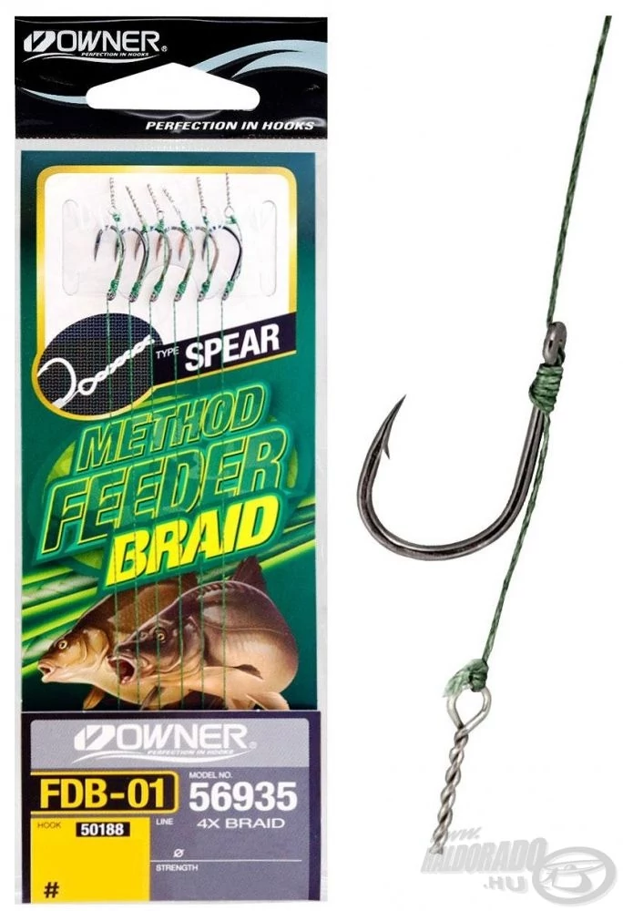 OWNER METHOD FEEDER előkötött fonott, bayonet tüskével mm