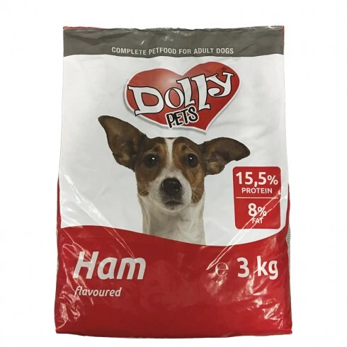 Unique: Dolly Dog Száraz Kutyaeledel Sonkás 3kg
