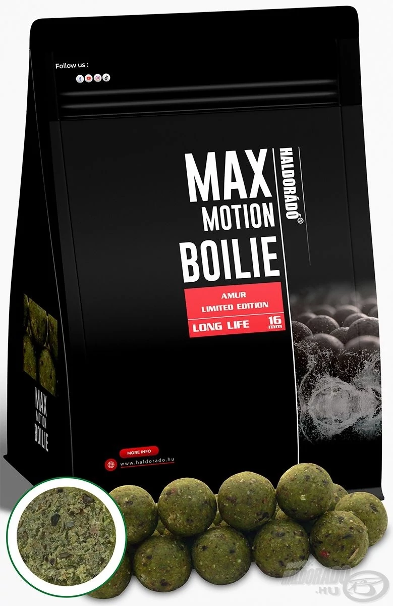 Haldorádó MAX MOTION Boilie Long Life 16 mm Limited Edition Amur