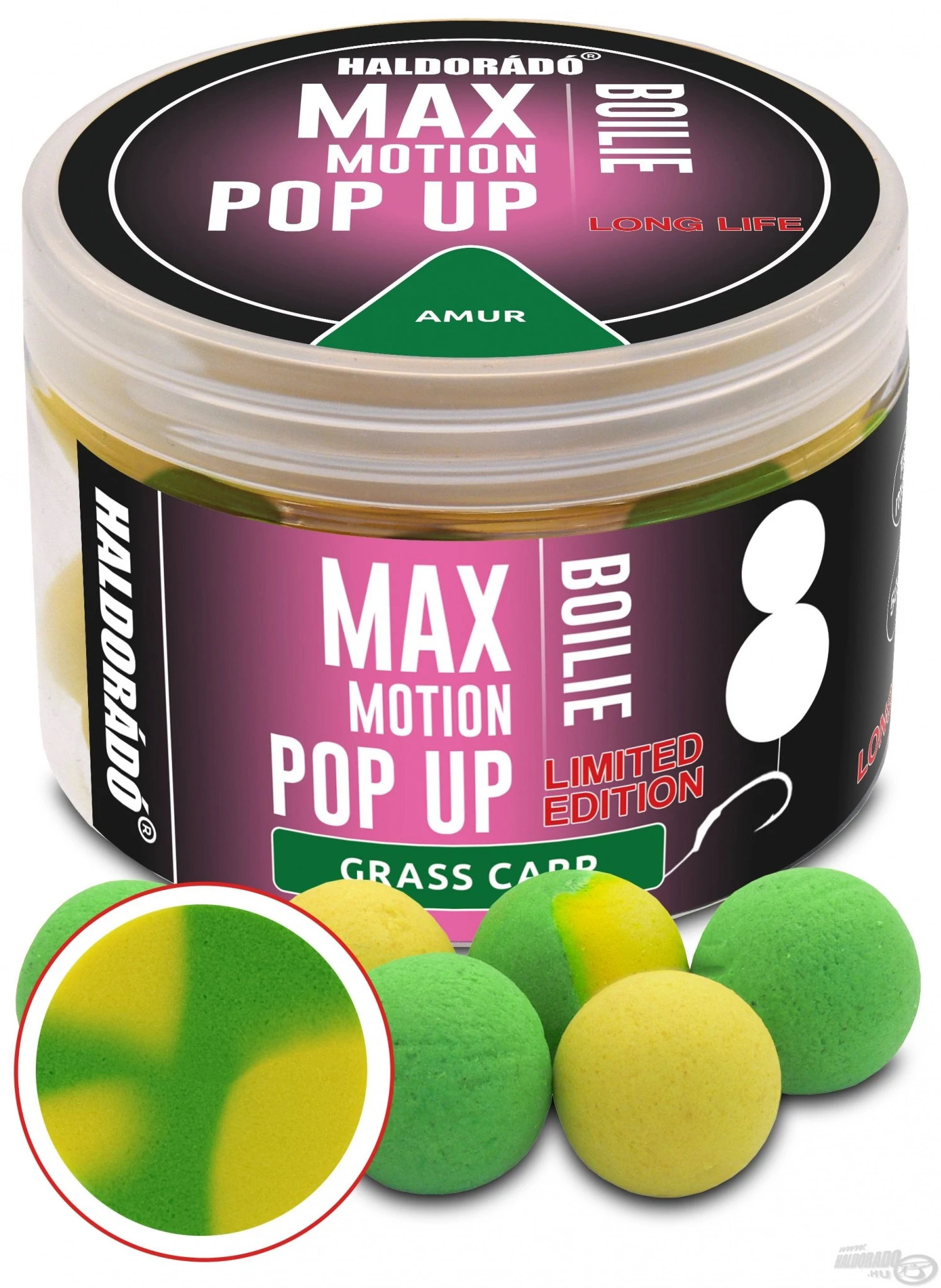 Haldorádó MAX MOTION Boilie Pop Up 16 mm Limited Edition Amur