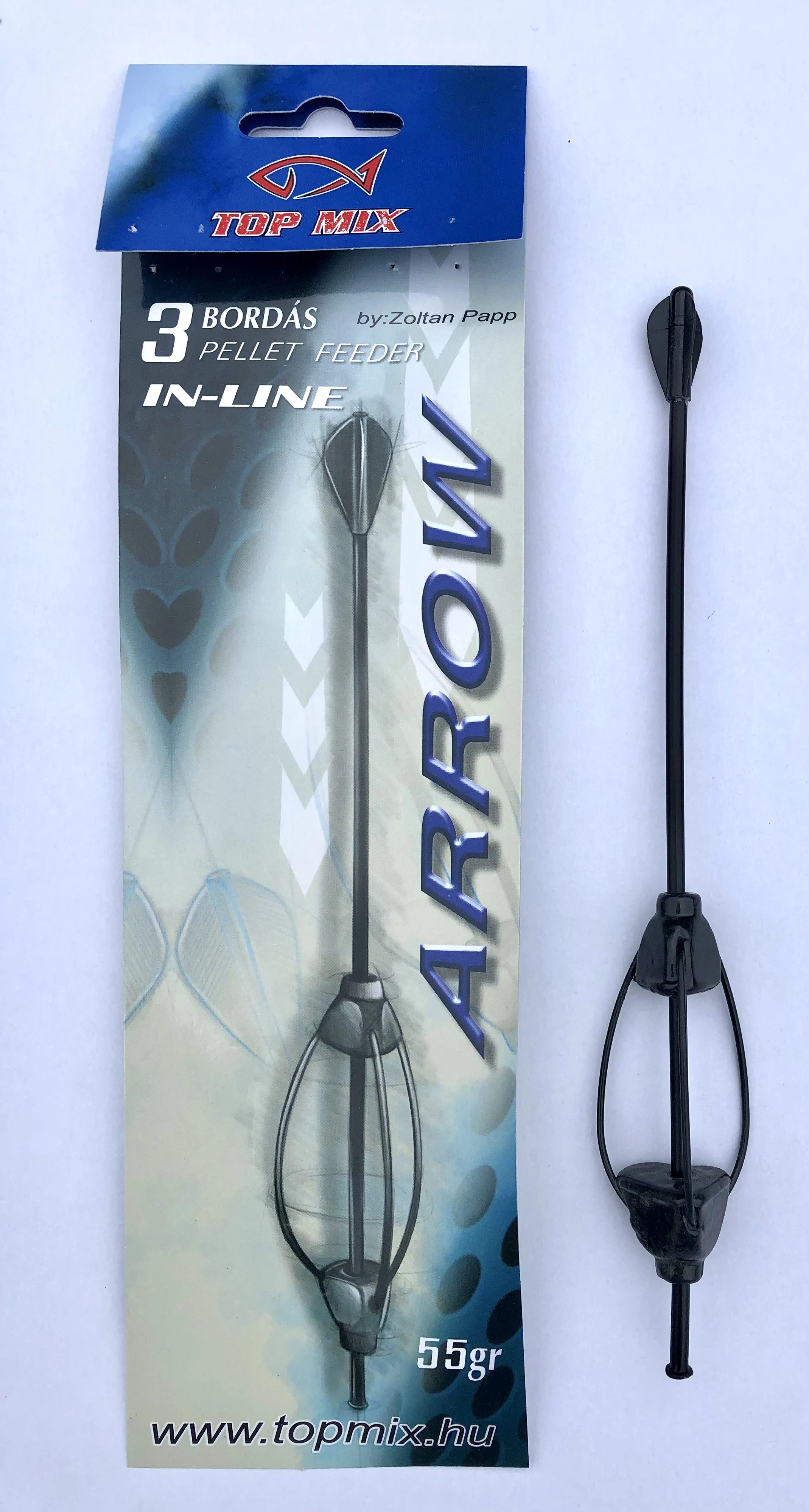 TOP MIX Hárombordás arrow method feeder kosár,
